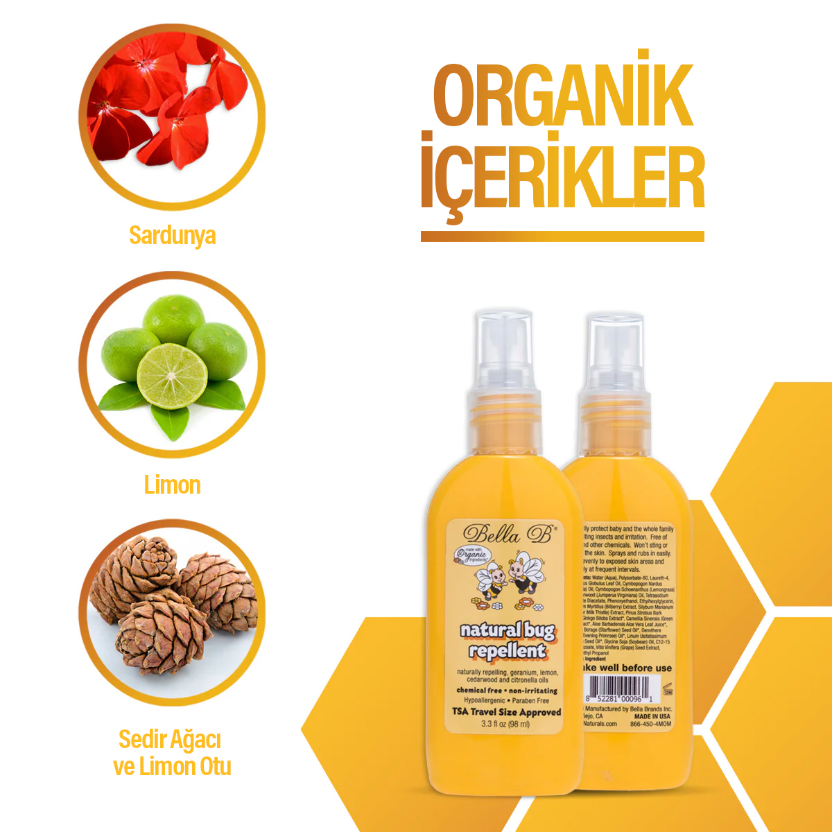 Bella B Doğal Böcek Kovucu Sprey – Bebeğiniz ve Aileniz İçin Güvenli Koruma!